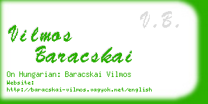 vilmos baracskai business card